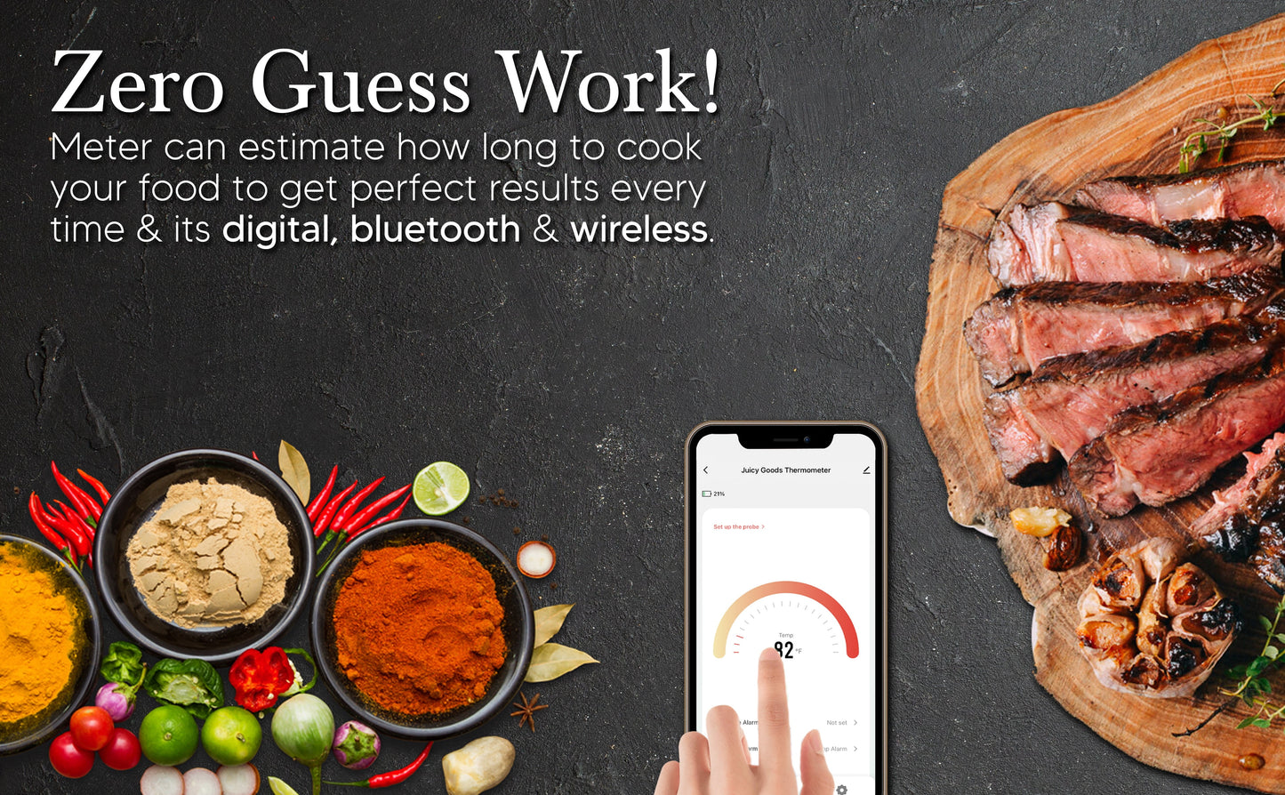 Bluetooth Digital Grill Meat Thermometer with Mobile App Dual Probe BBQ Food Thermometer