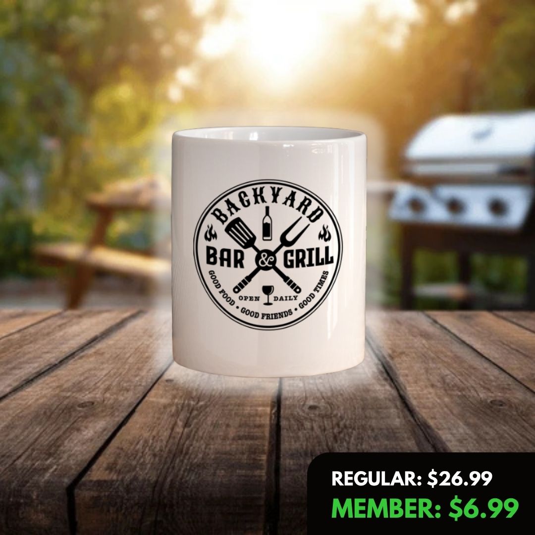 Backyard Bar Grill Mug