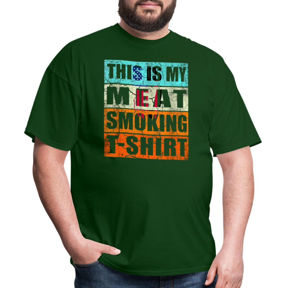 Meat Smoking T-Shirt - forest green