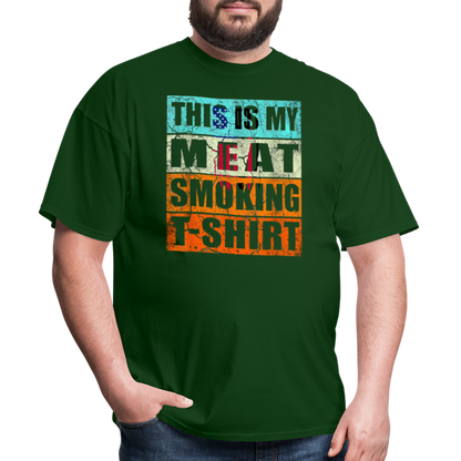Meat Smoking T-Shirt - forest green
