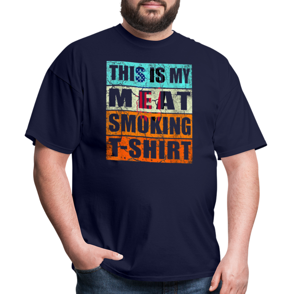 Meat Smoking T-Shirt - navy