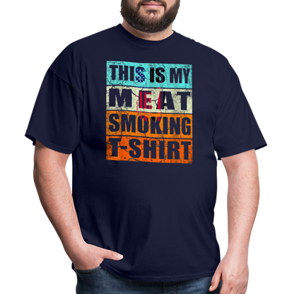 Meat Smoking T-Shirt - navy