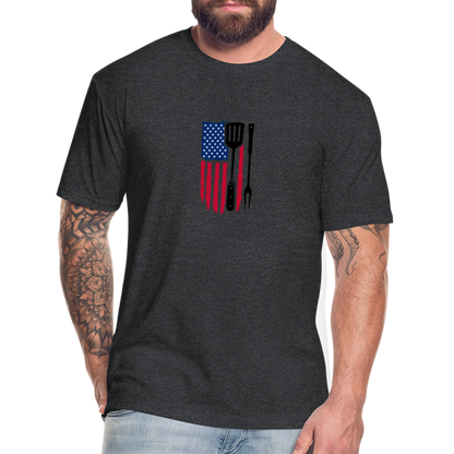 BBQ Flag Shirt - heather black