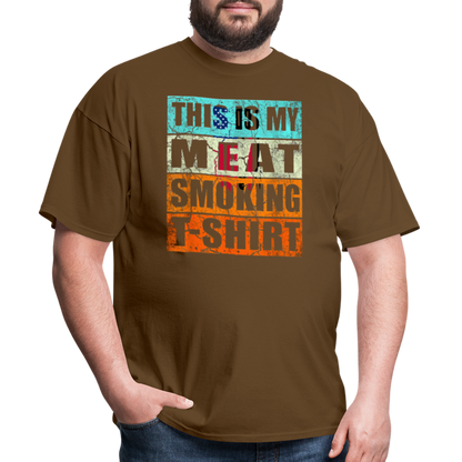 Meat Smoking T-Shirt - brown