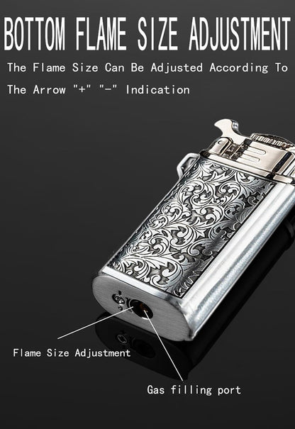 Cool Creative Design Butane Torch Lighters Refillable Novelty Lighter for Fireplace Candle Camping BBQ (Without Gas) (08)