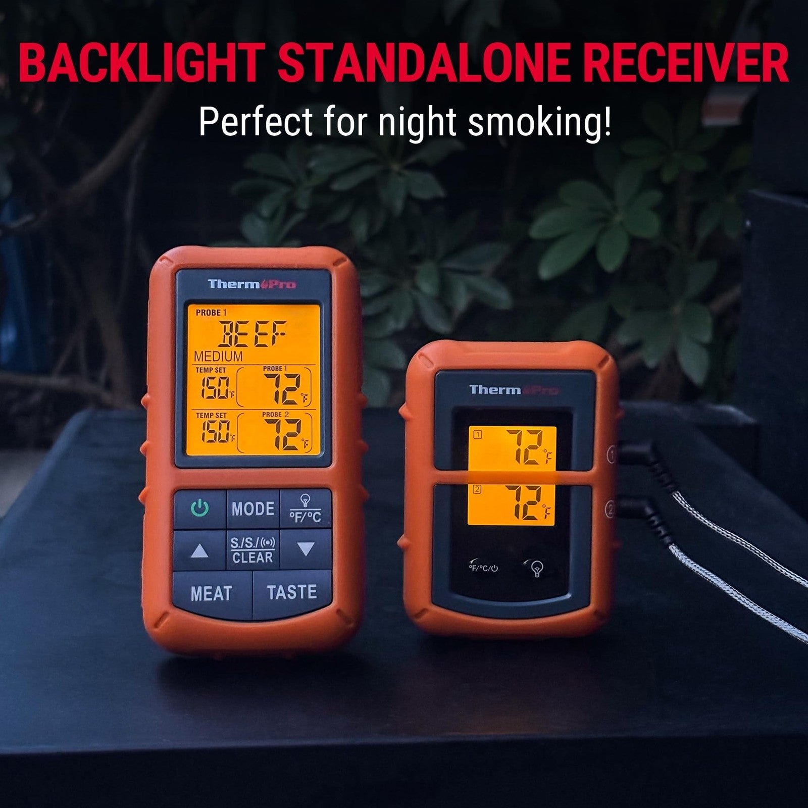 Thermopro TP20 500FT Wireless Meat Thermometer with Dual Meat Probe, Digital ...