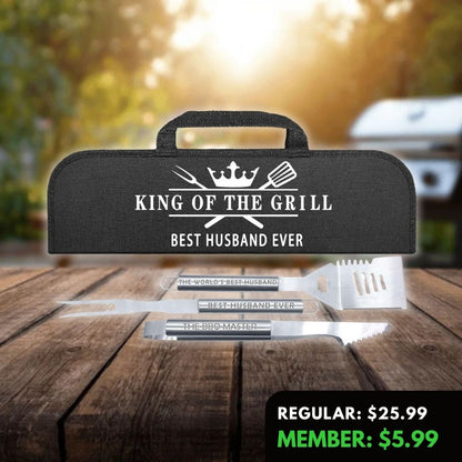 3-Piece Steel Grilling Kit