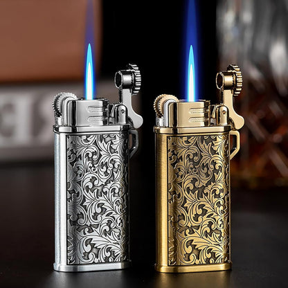 Cool Creative Design Butane Torch Lighters Refillable Novelty Lighter for Fireplace Candle Camping BBQ (Without Gas) (08)