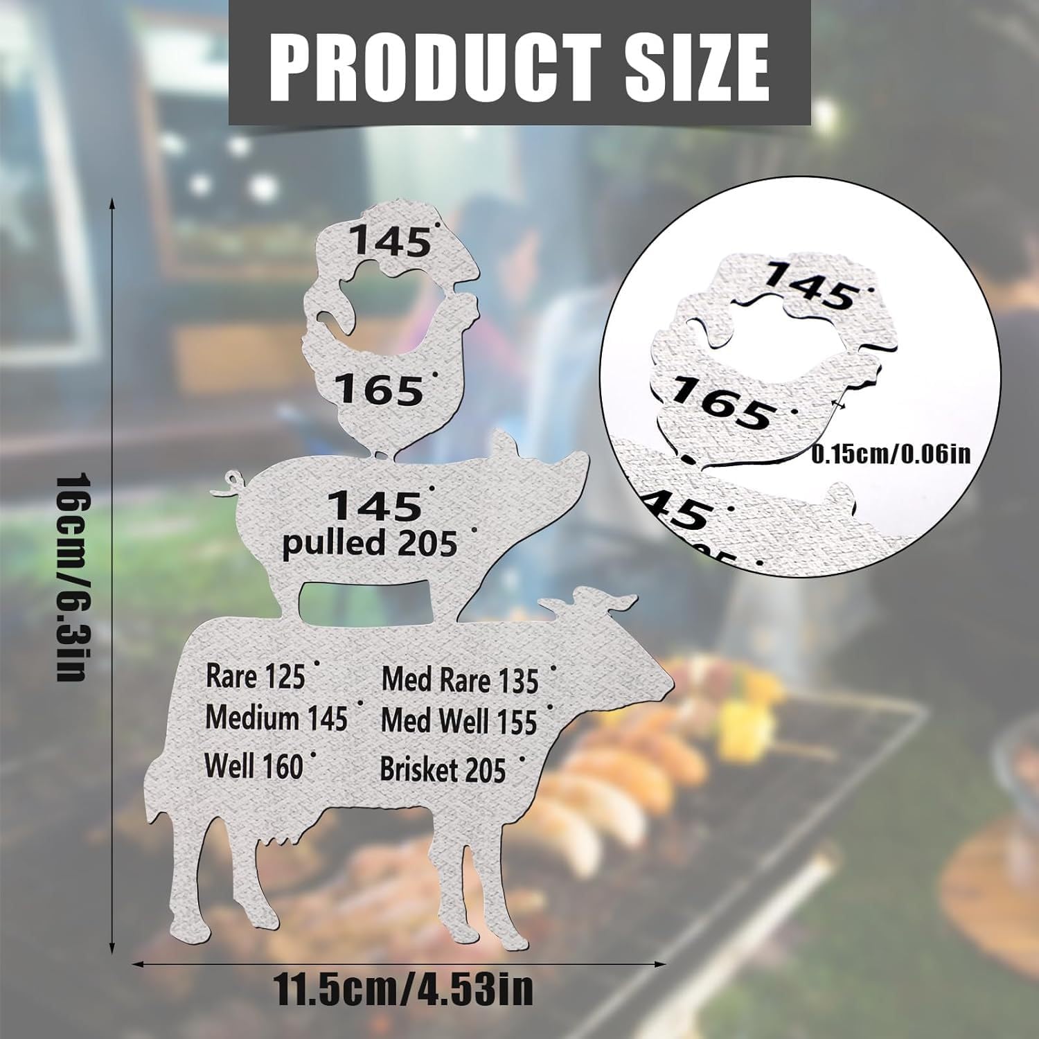 Grilling Meat Temperature Magnet