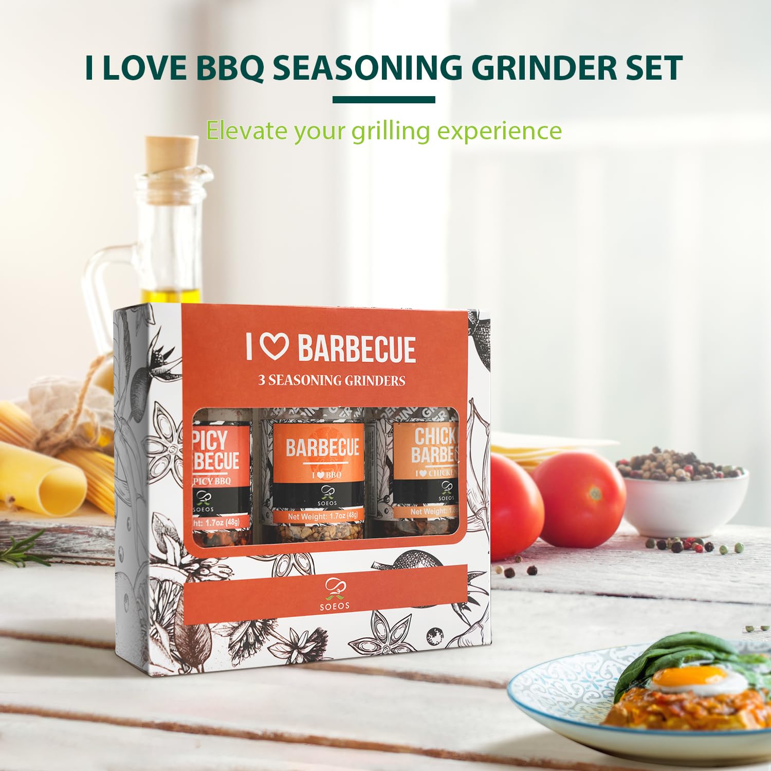 Soeos Spice Seasoning Set of 3