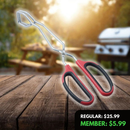 GripSnip BBQ Scissor Tongs