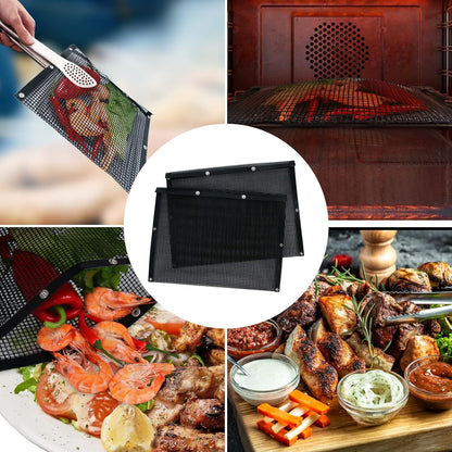 Grilling Accessories Mesh Grill Bags for Outdoor Grill,More than Grill Mat,Non-Stick Resuable,Easy to Clean,Works on Electric Grill Gas Charcoal Smokers Outdoor Camping Barbeque BBQ Accessories Tools