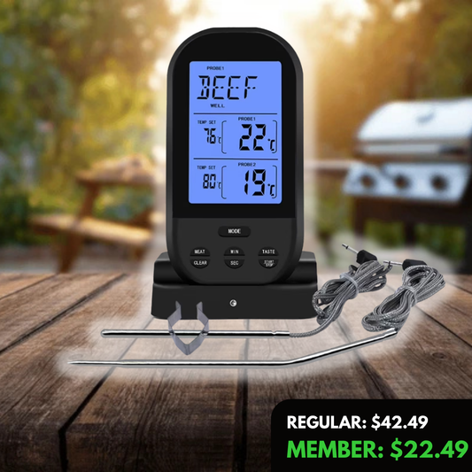 Excellent Home 230‑Ft Wireless Dual‑Probe Meat Thermometer