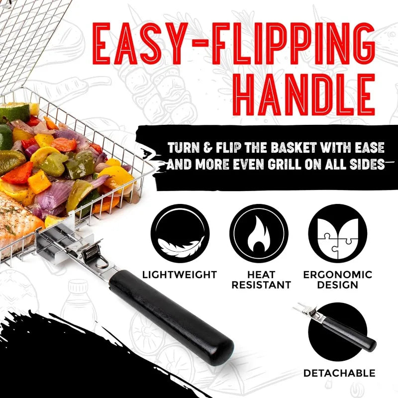Lock-N-Grill Folding Basket