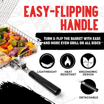 Lock-N-Grill Folding Basket