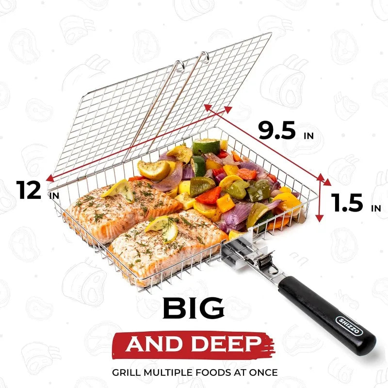 Lock-N-Grill Folding Basket