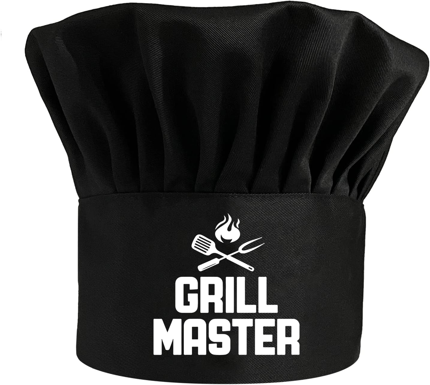 Grill Master,Funny Chef Hat，Bbq Chef Hats,Adjustable Kitchen Cooking Hat for Men & Women, BBQ Gift,Perfect for BBQ Grilling Barbecue Cooking Baking Black