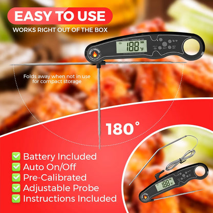 Bluetooth Digital Grill Meat Thermometer with Mobile App Dual Probe BBQ Food Thermometer