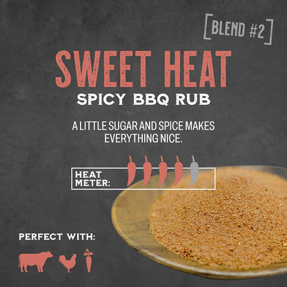 Sweet Heat BBQ Rub - Gifts for Men Who Cook, Gifts for Dad, Men Gifts, Dad Birthday Gift - Spices and Seasonings Sets - Steak Seasoning - Seasoning for Cooking and Grilling