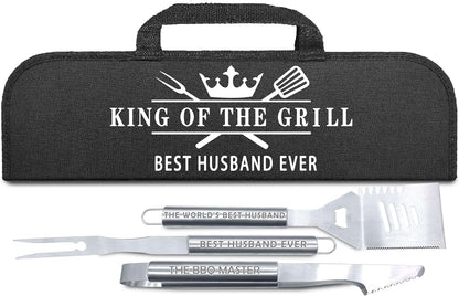 Stainless Steel BBQ Tool Metal Heavy Duty Set 3