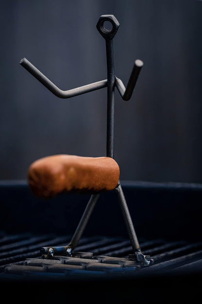 Hot Dog Roaster Stainless Steel One Man Stick Figure Griller Funny Barbeque by  - BBQ Gifts, Grilling Gift, Dad Gifts, Gifts for Men Novelty Hotdog - Great for Parties, Birthdays, Tailgates!