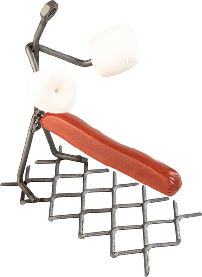 Hot Dog Roaster Stainless Steel One Man Stick Figure Griller Funny Barbeque by  - BBQ Gifts, Grilling Gift, Dad Gifts, Gifts for Men Novelty Hotdog - Great for Parties, Birthdays, Tailgates!