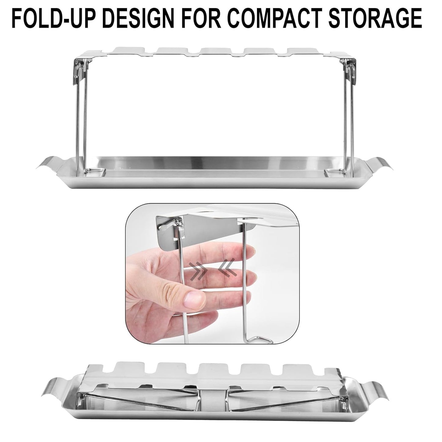 Premium Chicken Leg Rack for Grill & Smoker - Multi-Use Chicken Drumstick Holder, Wing & Leg Rack for BBQ - Sturdy, Easy to Clean - Ideal Smoker Accessories Gift for Grilling Enthusiasts