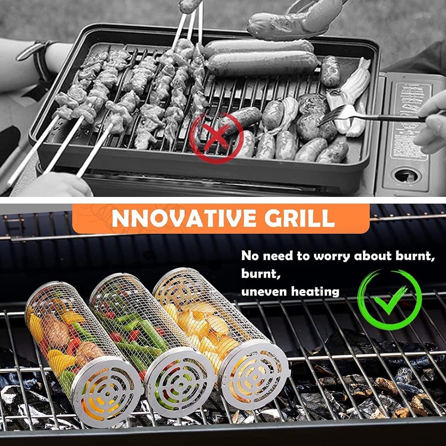 Rolling BBQ Basket